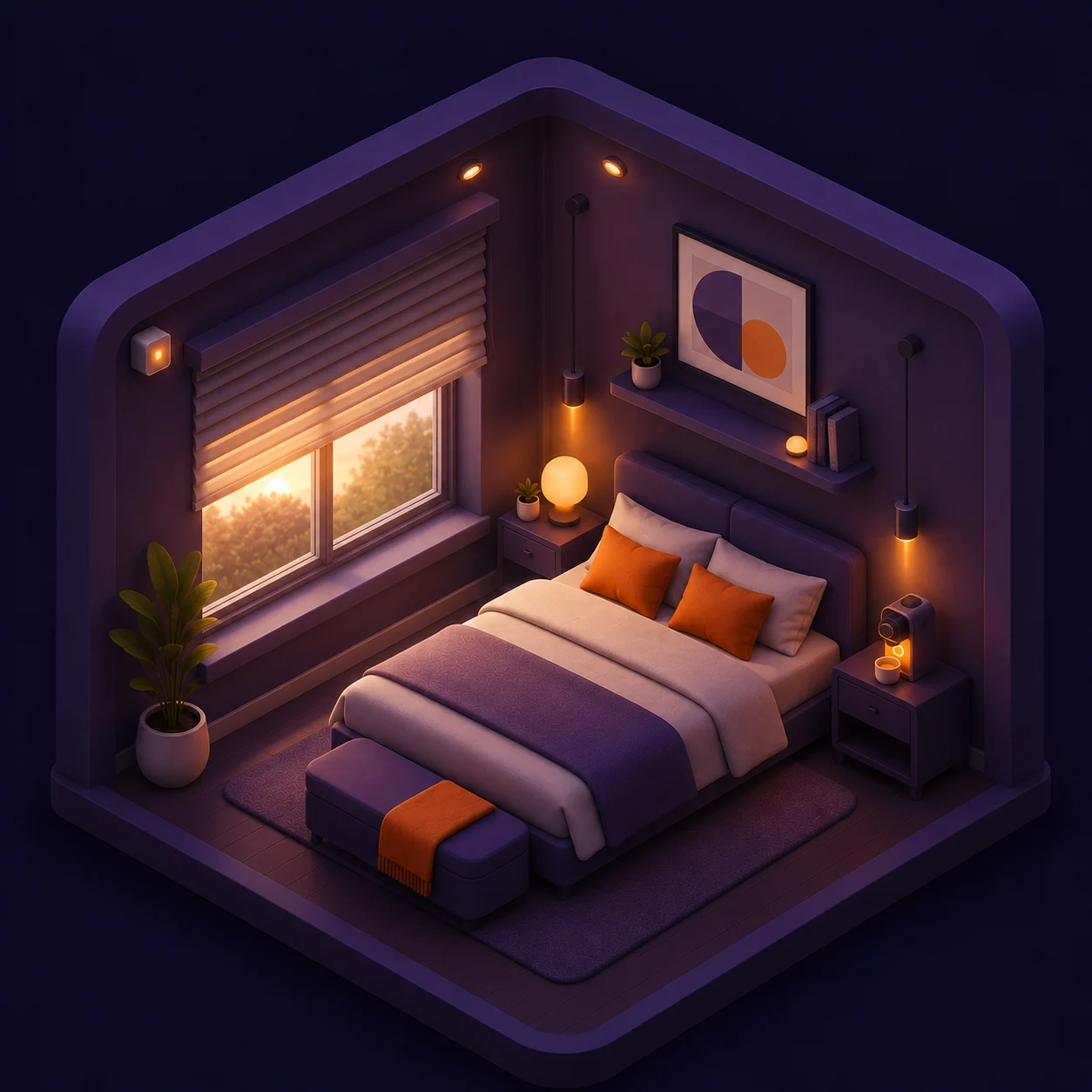 Pièce illustrée en ambiance Bonjour