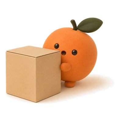 Bou peeking around a product box