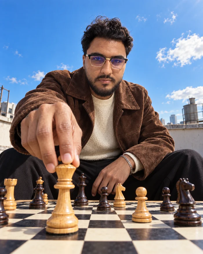 Your next move — AI-generated portrait of Achraf