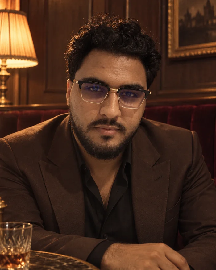 The velvet room — AI-generated portrait of Achraf